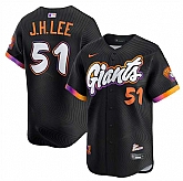 Men's San Francisco Giants #51 Jung Hoo Lee Anthracite 2025 City Connect Limited Stitched Jersey Dzhi,baseball caps,new era cap wholesale,wholesale hats
